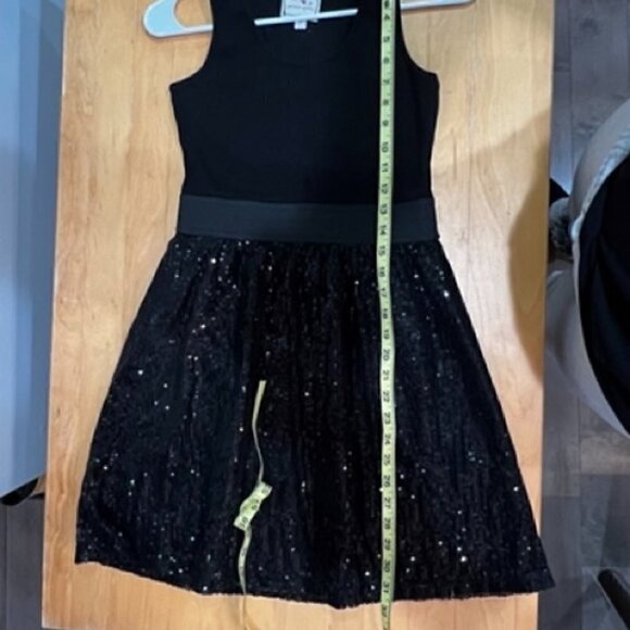 Women's/Junior's PINK ROSE Black Sequin Dress Size M - Picture 4 of 5